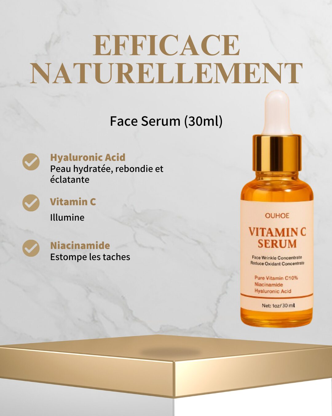 Vitamin C Brightening Face Serum – Hydrating & Anti-Dark Spots – Image 3