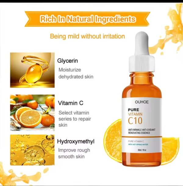 Vitamin C Brightening Face Serum – Hydrating & Anti-Dark Spots - Image 4