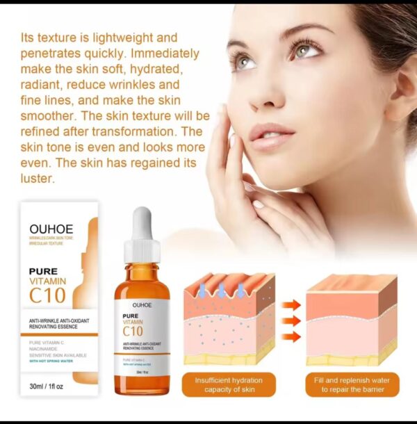 Vitamin C Brightening Face Serum – Hydrating & Anti-Dark Spots - Image 3